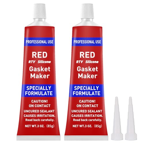 1DFAUL RTV Silicone Gasket Maker, High Temp Silicone Resist Oil, Red, 170g - color: Red, size: 170g