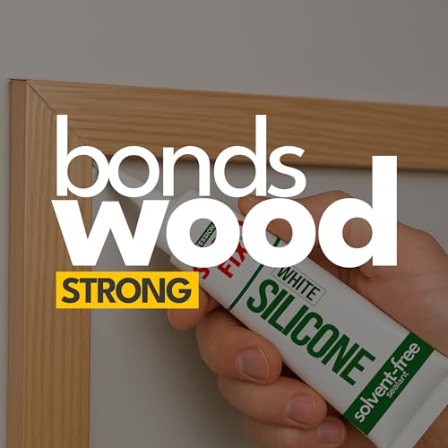 White Silicone Caulk (No Gun Needed) Flexible & Waterproof Caulking Tube - color: White