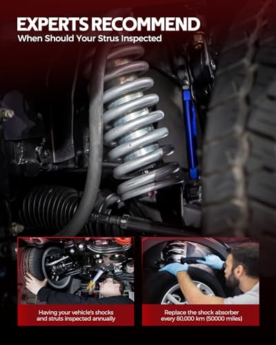 1331587 Torchbeam Shock Absorber Struts with Coil Springs Set of 2 Compatible with Volvo S80 1999 2000 2001 2002 2003 2004 2005 2006 Complete Struts Shocks Assembly - size: Volvo S80 1999 - 2006