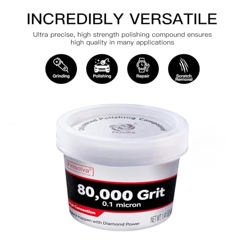 Diamond Paste Polishing Compound, 80,000 Grit, 40 G/1.41 Oz, Mirror Finish - size: 80,000Grit, style: 1.41 oz (40g)