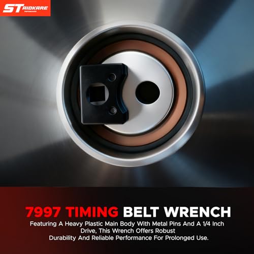 7997 Timing Belt Wrench & Adapter Set, for Timing Belt Tensioner Pulley Install Removal & Cam Adjustment, Compatible with Hyundai Kia Mitsubishi Audi Volkswagen