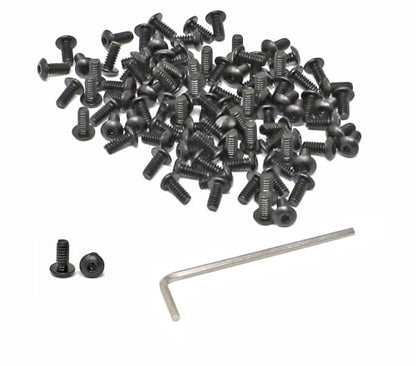 iexcell 100 Pcs #4-40 x 1/4" Alloy Steel 10.9 Grade Hex Socket Button Head Cap Screws Bolts Kit, Black Oxide Finish - size: #4-40 x 1/4"