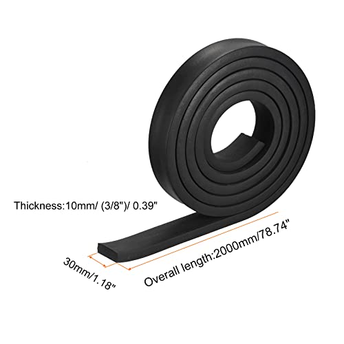 uxcell EPDM Spongy Rubber Sheet Strips 3/8" T x 1.18" W x 78.74" L, Neoprene Rubber Sheet Rolls for DIY Gasket, Sealing Padding, Reduce Vibration Mat - size: 3/8"T x 1.18"W x 78.74"L