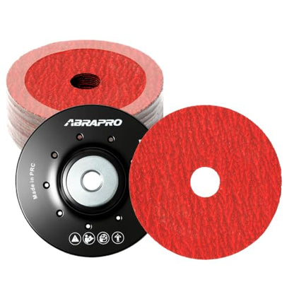 4.5" x7/8" Ceramic Resin Fiber Sanding Discs 60 Grit -25Pcs - style: 60grit-25Pack