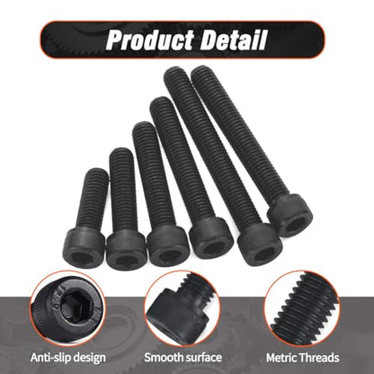 M5 x 30mm Hex Socket Cap Head Screws Bolts, 75pcs Grade12.9 Machine Screws - size: M5x30mm