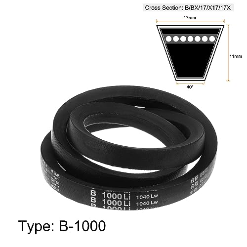 HARFINGTON B-1000Li V-Belts Drive Belt 1000mm Inner Girth B Section Rubber for Power Transmission - size: 1000mm