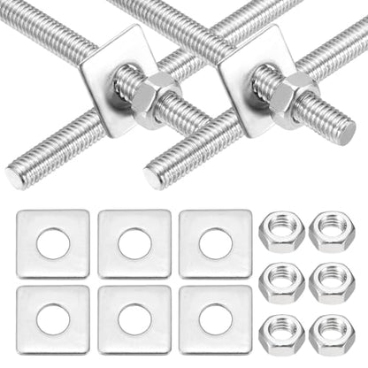 MECCANIXITY 4Set M6x90mm Fully Threaded Rod Threaded Rods Bar Studs - size: M6x90mm