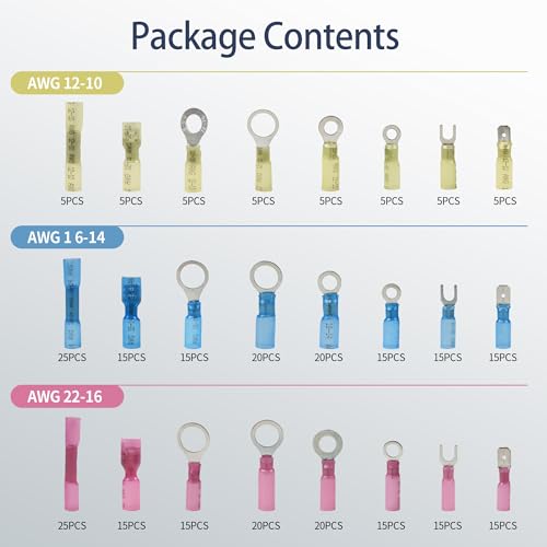 320Pcs Heat Shrink Wire Connectors Kit