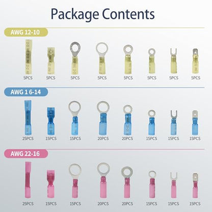 320Pcs Heat Shrink Wire Connectors Kit