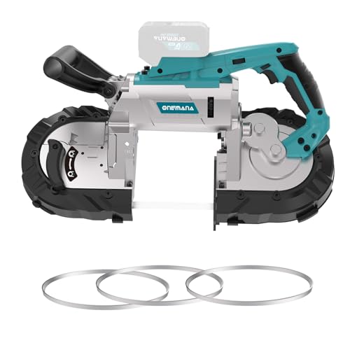 5 inch Cordless BandSaw，20V Cutting Capacity Brushless Metal Band Saw,Not Hot Sparks, Portable BandSaw for Deep Cut with 6 Speeds Adjustable（Tool Only）