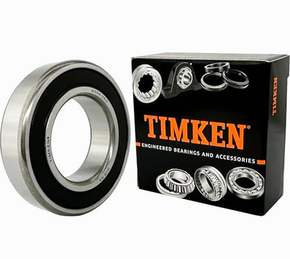 2PACK TIMKEN 6006-2RS Double Rubber Seal Bearings 30x55x13mm, Pre-Lubricated and Stable Performance and Cost Effective, Deep Groove Ball Bearings