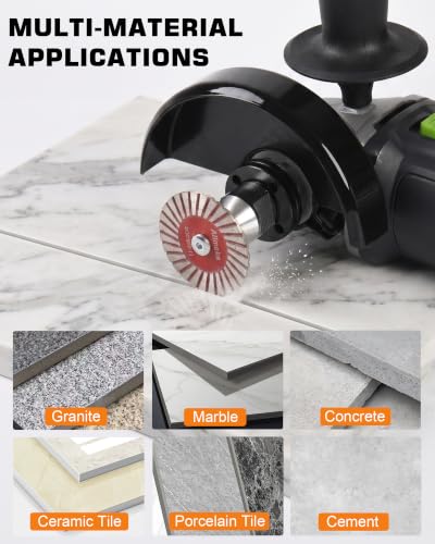 7-Piece 40mm 50mm Mini Diamond Saw Blade Set for 5/8-11 Angle Grinders