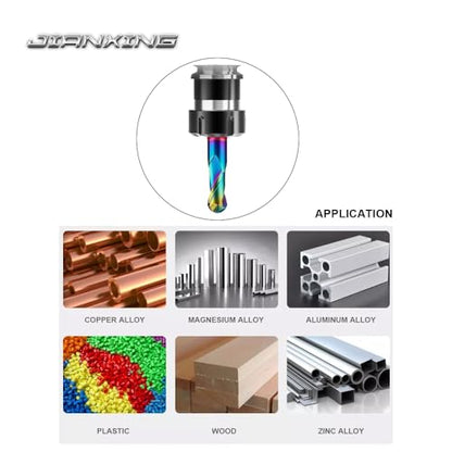 1mm-12mm R0.5-R6 2-Flute Carbide Ball Nose End Mill Set, 9-Pack - size: 1mm-12mm
