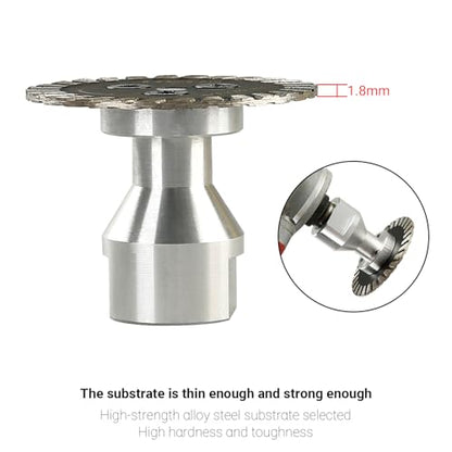 LOZLIN 50mm Diamond Saw Blade 5/8-11 Thread, Turbo Rim Cutting Disc for Granite Marble Concrete Stone, Compact Engraving Wheel for Angle Grinder Rotary Tool Power Drill