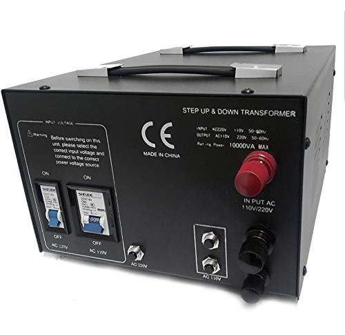 LiteFuze 10,000 Watt Heavy Duty Voltage Converter Transformer - Step Down 240/220/120/110 - Needs to be Hardwired by a Electricain - LT-10,000 - style: 10,000 Watt W/ Circuit Breaker