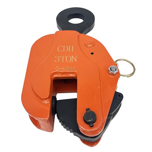 Vertical Plate Lifting Clamp, Vertical Lifting Fixture, 3T/6600LB Lifting Capacity, Alloy Steel Vertical Clamp, Jaw Opening up to 1.57IN, for Lifting and Transporting