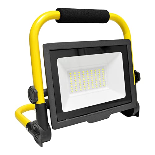 SKYWORLD Portable 50W LED Work Light 10ft 3m Cord with Plug LED Flood Lights 6000K for Repairing Workshop Garage Construction Job Site, Basement,IP66 Waterproof - size: 50W