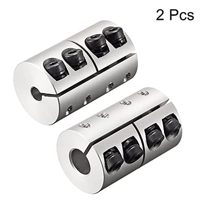 uxcell 2pcs 6.35mm to 10mm Shaft Coupling 25mmx40mm Coupler Aluminum Alloy Joint Motor for 3D Printer CNC Machine DIY Encoder - size: 10mm x 6.35mm