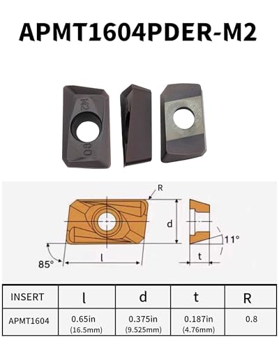 Face Milling Inserts APMT1604PDER-M2 Finish Milling for Stainless Steel - color: 20pcs apmt1604-m2