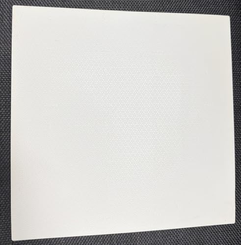Becho 6.5mm Thick Rubber Sheet for Shoe Sole Repair Anti-Skid Floor Mat DIY Crafts Heavy-Duty and Abrasion Resistant 26x26cm (10.2x10.2in) (White, 26X26) - color: White