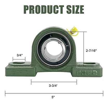 4 PCS UCP202-10 5/8 inch Pillow Block Bearing Mounted Pillow Block Bearing 5/8" Inside Diameter - size: UCP202-10-4pcs