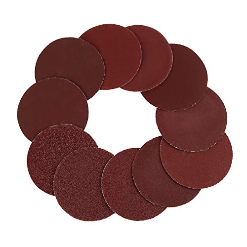 uxcell 200pcs 2 Inch Hook and Loop Sanding Discs Sandpaper 60 80 120 180 240 320 400 800 1000 2000 Grits for Car Polishing
