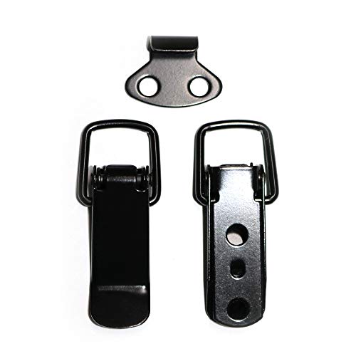 4Pack Black Spring Loaded Toggle Latch for Cabinet, Wooden Case, Box, Chest - color: Black