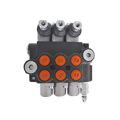 findmall 3 Spool Hydraulic Directional Control Valve 13GPM 3600PSI - size: 13 GPM, style: 3 Spool