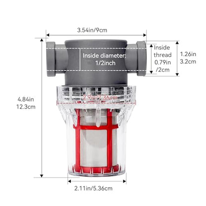 1/2'' Female NPT in-Line Strainer - Garden Hose Filter for High Pressure Washer, Sediment Filter with 200 Mesh Stainless Steel Screen (1/2'' 200 Mesh) - style: 1/2'' 200Mesh