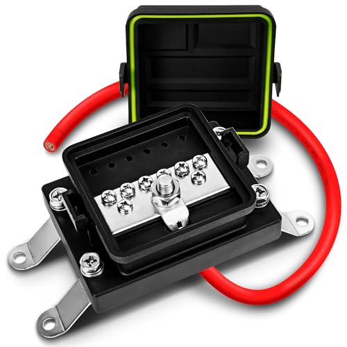 TRUE MODS 12V-48V Power Distribution Block Battery Terminal Ground Bus Bar