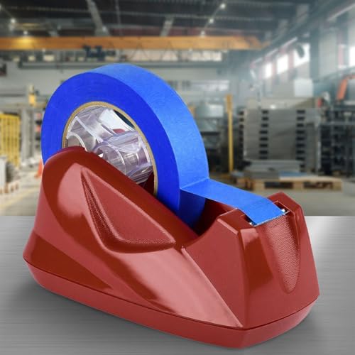 Acrimet Desktop Tape Dispenser Jumbo Size, Non-Skid Base, Plastic, Red