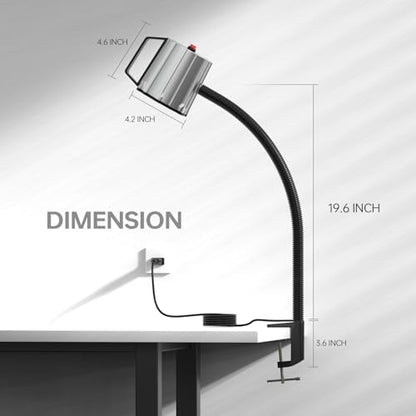 Clamp Light, 18W Machine Light, 1800 Lumens Flexible Lathe Work Light for CNC Milling Machine Drill Press Lighting (clamp Base) - size: 18w clamp light