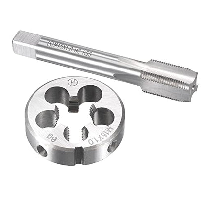 uxcell M15 x 1mm Metric Tap and Die Set, Machine Thread Screw Tap with Round Threading Die, Tap & Die Kit for Nut Screw Bolt Thread Repair - size: M15 x 1mm
