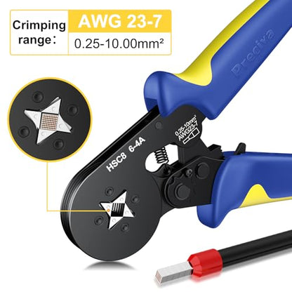 Preciva Ferrule Crimping Tool with 2000Pcs Wire Connectors, AWG23-7 - color: Blue