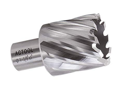 1-3/8" Diameter × 1" Depth of Cut HSS ANNULAR Cutter with 3/4'' Weldon Shank - size: 1-3/8'' x 1''