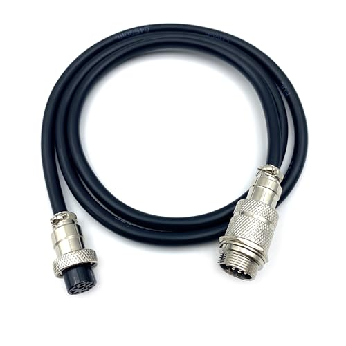 3.28 ft GX20 10 Pin Male to Female Cable, GX20 10Pins Female to Male Head Aviation Cordset Electrical Connector Panel Mount Circular Metal Adapter Cordset for Ships 5A 200V 20AWG (1meter) - size: GX20 10Pin