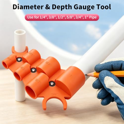 13 PCS Pipe Deburring Tool Set, Removal Tools Set for Fittings, Deburring Tool with 5 High Speed Steel Blades,Inner Outer Reamer Pipe Tubing Chamfer Tool for PVC PEX Copper Aluminum Pipes