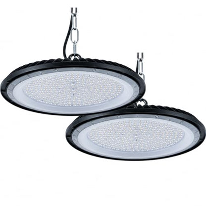 200W UFO LED High Bay Light for Workshop, 2-Pack