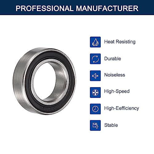 MR126-2RS Deep Groove Ball Bearings, ID 6mm x OD 12mm x Width 4mm Miniature Bearings, Double Rubber Sealed Ball Bearing Pre-Lubricated Chrome Steel Z2 Lever 10pcs - size: MR126-2RS 6x12x4mm