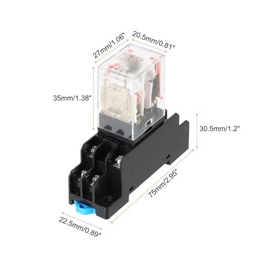 MECCANIXITY 4 Set AC220V/240V Electromagnetic Relay 8-Pin 10A DPDT 2NO 2NC