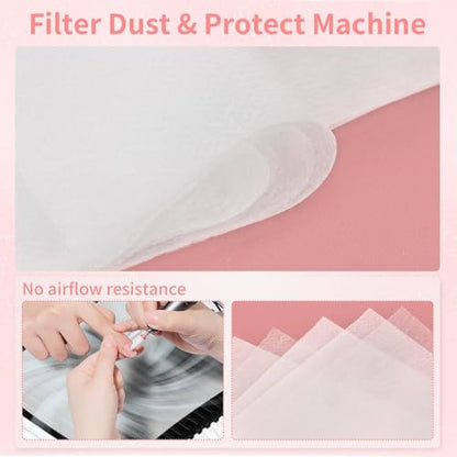 200 Nail Dust Collector Filter - Nail Fan Filter Paper Disposable