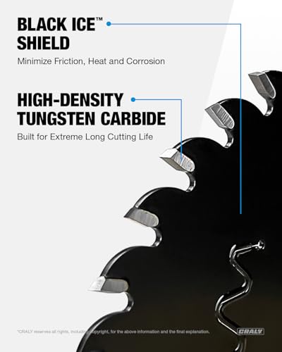 CRALY 4-1/2 Inch 24&36 Teeth Wood Cutting Framing/Fine Finish Circular Saw Blade, 7/8 Inch Arbor, Carbide Tipped, Thin Kerf, Black Ice™, for Plywood, MDF, OSB, Laminated, 2-Pack(C042436-2E) - size: 4-1/2 inch, 7/8 inch arbor, 24&36T