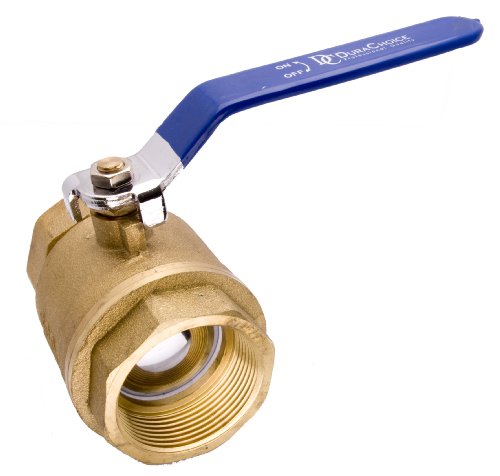 2-1/2" Brass Ball Valve Full Port 600 WOG Blue Handle for Water Oil Gas - size: [2-1/2"]