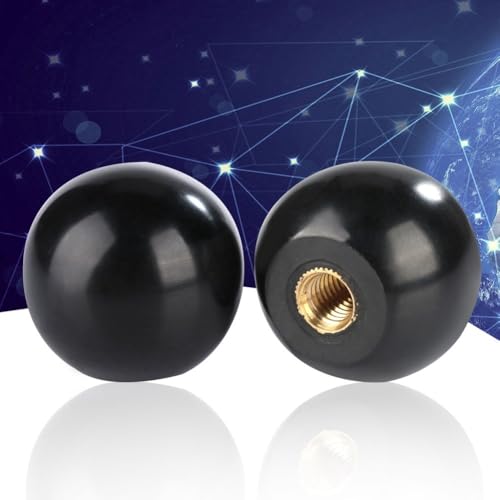 5 Pcs Ball Knobs - Bakelite Machine Handles with Brass Inserts for Lathe Milling Equipment, Universal Fit Tool Replacement Parts(M12*40mm) - size: M12*40mm