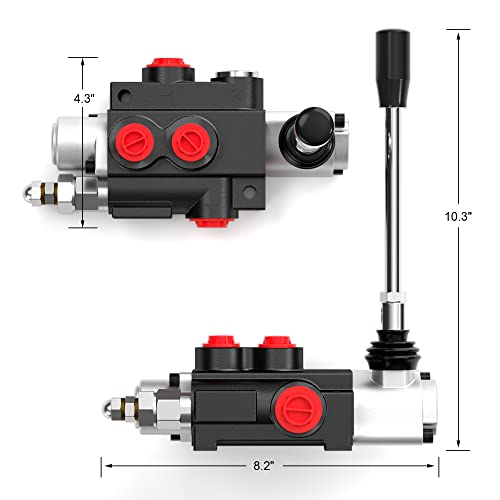1 Spool Hydraulic Directional Control Valve 11 GPM Monoblock Double Acting 11gpm