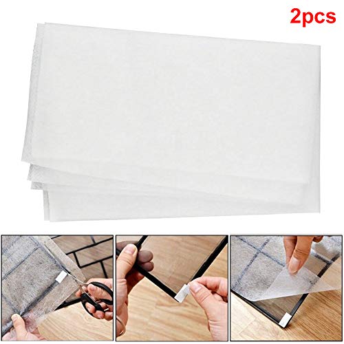 2pcs/Bag Air Vent Filters, Air Filter Material Replacement Air Condition Cleaning Mesh to Stops Most Particles and Dust(2pcs/Bag)