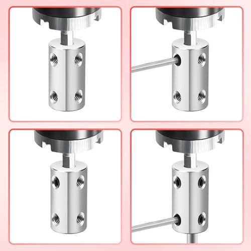 6pcs 5mm to 5mm Steel Shaft Coupling Joint Connector, Rigid Coupling Set Screw, Motor Shaft Connector for Motor Accessories - size: 5mm to 5mm