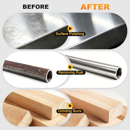 10Pcs 4.5'' Buffing Wheel & Compound Kit, Polishing Wheel for Angle Grinder