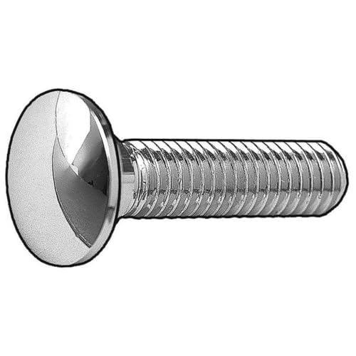 Carriage Bolt, Square Neck, 1/4"-20, 1-1/2 in L, Steel, Grade 5, Chrome, 5 PK - 1 Each