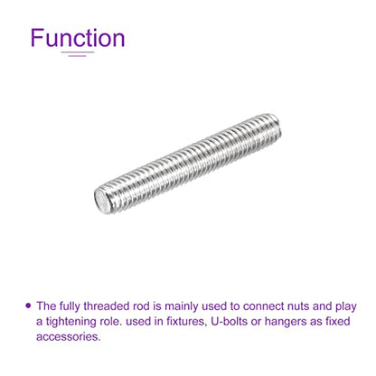 DMiotech 20 Pack M5 x 30mm Fully Threaded Rod 304 Stainless Steel Right Hand Threads Rod Bar Studs Clamps and U-Bolts - size: M5 x 30mm